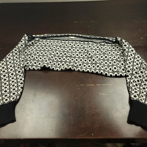 Anthropologie Maeve Womens XL Sweater 2Pc Black and White Tank and Shrug - Picture 11 of 16